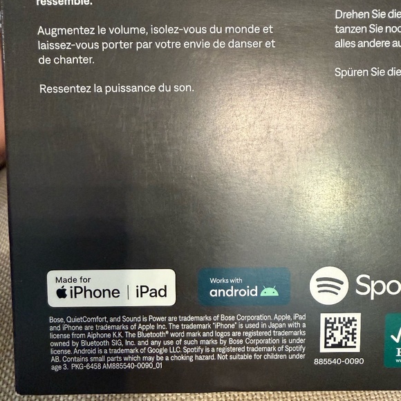 NEW Bose QuietComfort Headphones Wireless Bluetooth Noise Canceling Black NIB - Picture 9 of 10